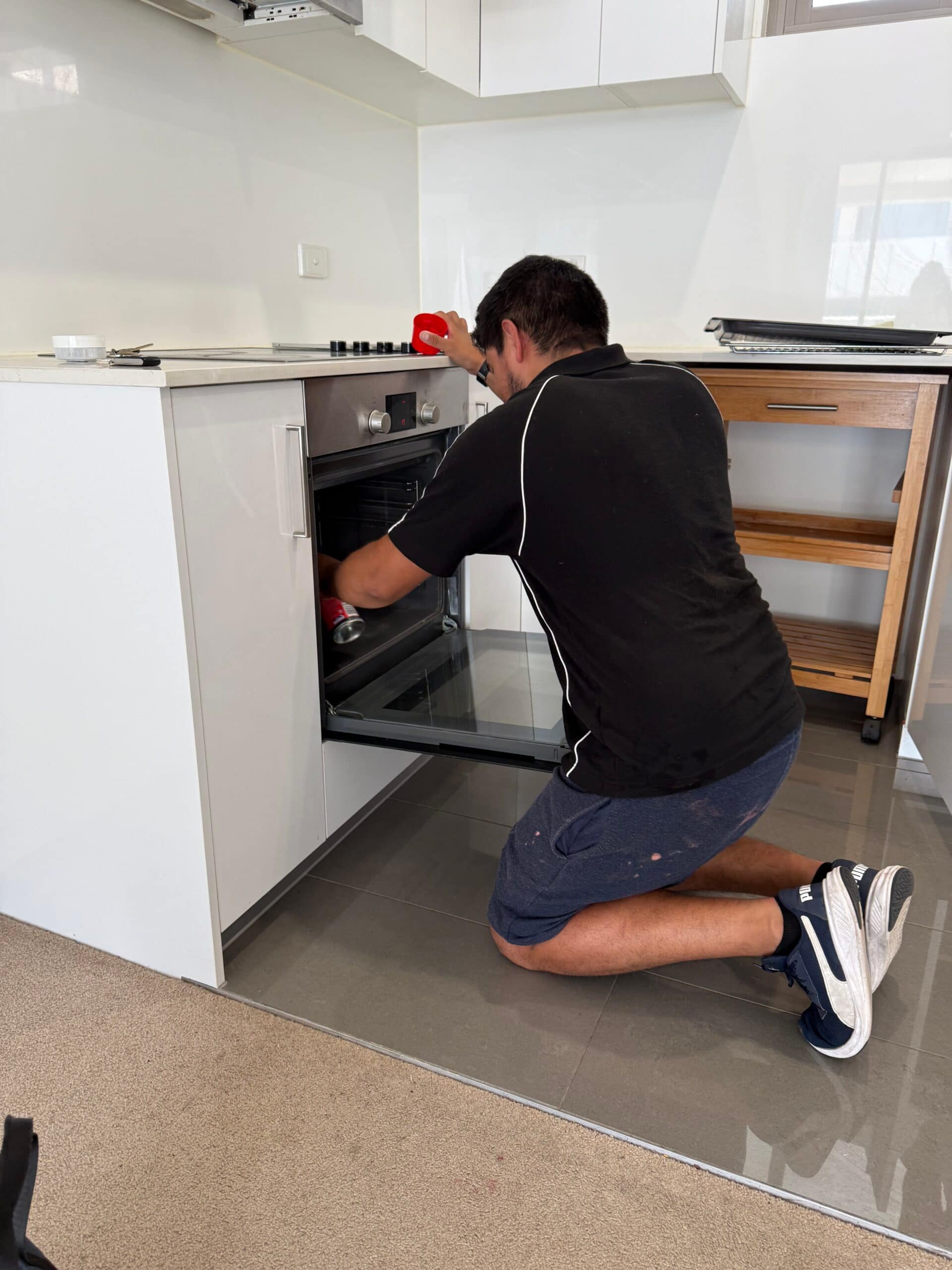 cleaning team at work